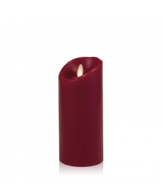 Luminara LED Echtwachskerze Bordeaux-Rot 8cm Durchmesser